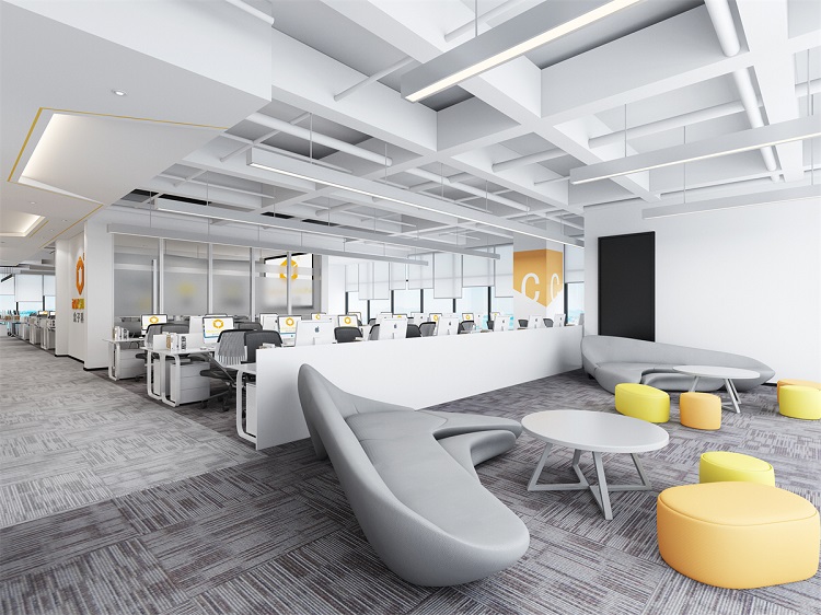 加洲建设在办公室装修中的初步设计