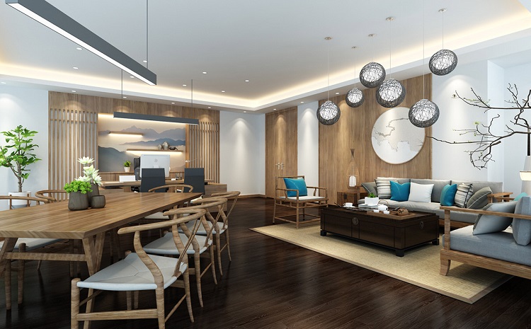 加洲建设集团在办公室装修设计中的个性装饰感