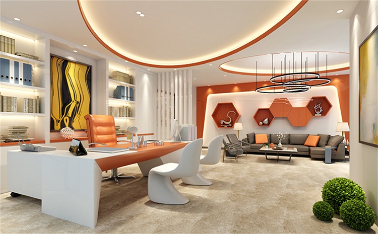 办公室装修装饰设计，加洲建设构建高效与美学共生的商业空间