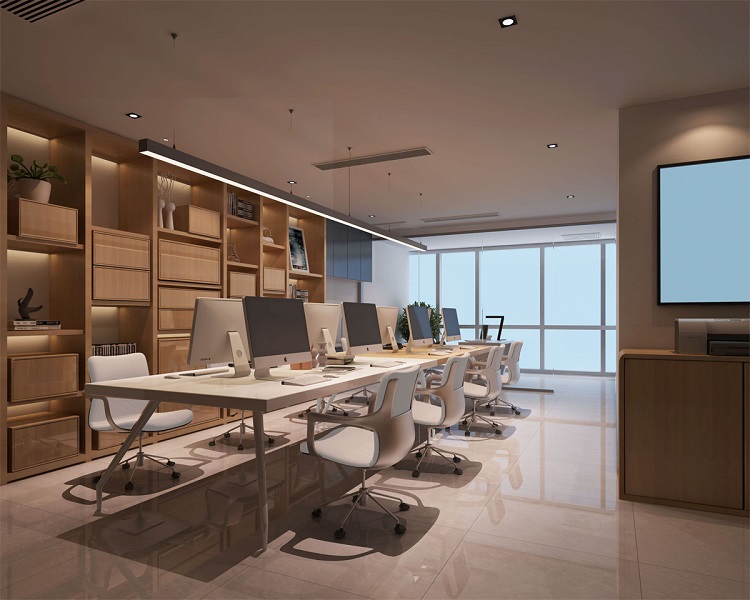 木质元素赋能办公室装修，加洲建设打造温馨办公新空间