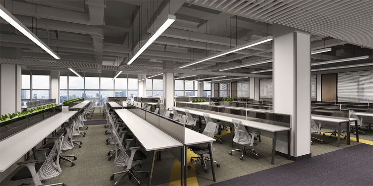 办公室装修巧用颜色设计，加洲建设轻松实现视觉扩容不压抑