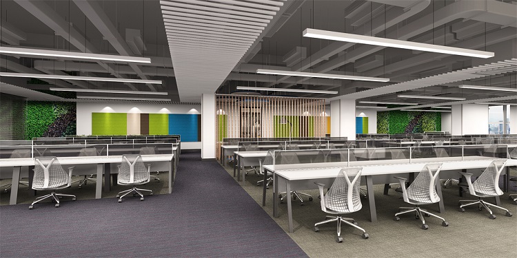 办公室装修中加洲建设巧用对比手段，视觉扩容告别狭小压抑